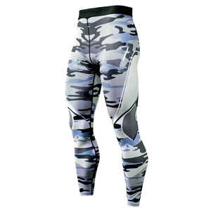 Leggings de compression pour hommes, pantalons de gymnastique longs avec collants de sport pour jeunes sans couture - Product Image 4