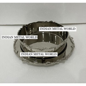 Cuenco para servir dulces de Chocolate decorativo para el hogar moderno, soporte para postres dulces de Metal plateado de calidad Superior a precio de fábrica - Product Image 3