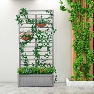 เตียงสวนยกสูงทำจากไม้พร้อมกล่องปลูกต้นไม้กลางแจ้ง - Product Image 2