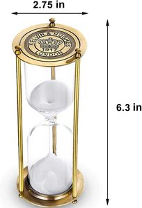 นาฬิกาทรายสีทองเหลืองโบราณขนาด5นาทีนาฬิกาทรายขนาด5.1นิ้วนาฬิกาทรายอันหรูหรา - Product Image 3