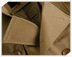 Men's Long Hooded <b>Trench</b> <b>Coat</b> with Sheep <b>Fur</b> Custom Logo Anti-Wrinkle Eco-Friendly Wool/Polyester Fabric - Product Image 2