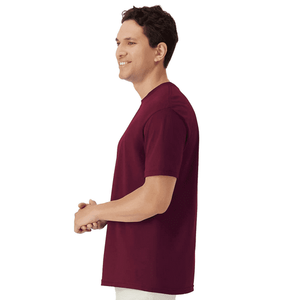 เสื้อยืดแขนสั้นผ้าฝ้าย100% สำหรับผู้ชายสีพื้น230g สีพื้นคอกลมลำลองสีขาวเข้าได้กับทุกชุดฤดูใบไม้ร่วง - Product Image 4