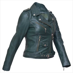 <b>Top</b> Selling <b>High</b> Quality Women's Genuine <b>Leather</b> Bomber Jacket Autumn/Winter Fashion Slim Fit Pockets Breathable Knitted - Product Image 3
