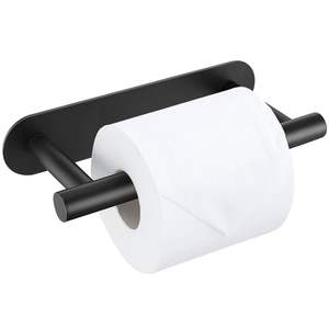 Porte-rouleau de papier toilette sur pied en métal noir pour salle de bain et accessoires de cuisine, élégant porte-rouleau de papier - Product Image 3