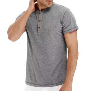 T-shirts basiques de couleur unie pour hommes, col rond, manches courtes, en coton doux, décontractés, pour tous les jours, vente en gros - Product Image 3