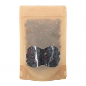 Paquete de 100 Hojas de Plástico Transparente con Cierre de Cremallera Marrón - Product Image 1
