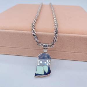 Diamante Jesús Colgante en Plata de Ley 925-Oro Blanco Acabado Hip Hop Joyería - Product Image 2