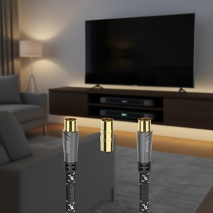 Cable de Audio y Video Negro de 3 m, Antena de TV de 120 Db con Adaptador, Modelo 00205293 - Product Image 3