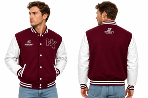 Custom Varsity <b>Jacket</b> for <b>Men</b> Women Personalized Letterman <b>Jacket</b> Premium Fleece and PU <b>Leather</b> Sleeves Embroidered Team School - Product Image 6