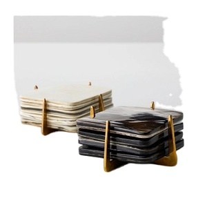 2024 table de caboteur de corne d'animal de buffle de vache de luxe étaient sous-verres de tasse de bière corne de boeuf de buffle faite caboteur de thé de café élégant naturel - Product Image 1