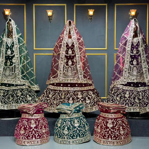 Lehenga choli de mariée certifié farshi F.C avec de riches détails et une grande élégance - Product Image 1