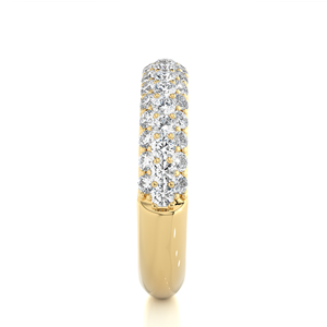 แหวนทองแท้14K แวววาวสวยงามแหวนมินิมอลที่มีความชัดเจน VVS สายเพชรครึ่งหนึ่งสำหรับงานแต่งงานของเธอขายส่ง - Product Image 4