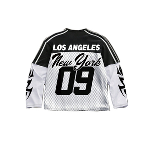 Camisetas de Manga Larga Estilo Jersey Americano Extra Grandes Personalizadas para Hombre, Ropa Urbana Unisex para tu Marca de Ropa - Product Image 2