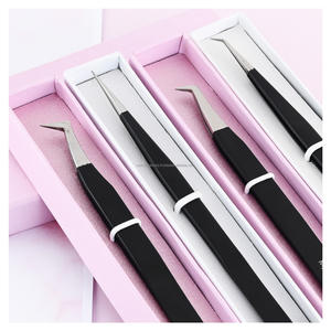 Pince à cils haut de gamme pour cils en bande pince à cils à pointe en fibre pour extensions de cils Offre Spéciale - Product Image 2