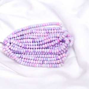 Perles de pierre Rondelle lisse opale lavande rose naturelle 7mm 10mm brins perles de pierres précieuses en vrac pour la fabrication de bijoux en gros en vrac - Product Image 3