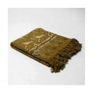 Customize Saffron Color Eco Conscious Recycled Wool GOTS Certified Throw Couch Sustainable Soft Comfortable Everyday Use Bedroom - Product Image 5