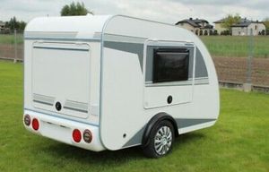 Lujo Mini Off-Road Travel Trailer Teardrop Camper para acampar al aire libre Mini Caravan Trailers para la venta. - Product Image 2