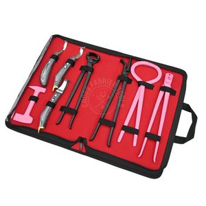Kit de Herrador Profesional para Cascos de Caballos, Cortador de Cascos, Herramienta de Extracción, Probador, Cuchillo para Cascos con Punta de Latón, Pulidor, Mantenimiento de la Pared y la Suela del Casco - Product Image 1
