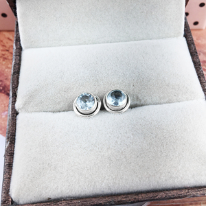 Glass Stone Round Women <b>Studs</b> Solid Silver <b>Earrings</b> Post Back <b>Studs</b> <b>Earrings</b> Findings Wholesale Jewelry - Product Image 6