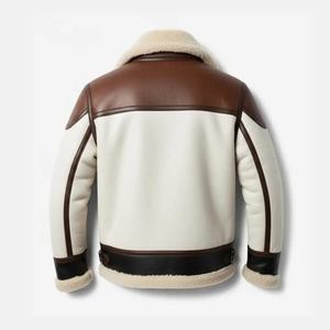 CHAQUETA DE CUERO PARA HOMBRE, CHAQUETA DE CUERO AUTÉNTICO CON PIEL DE CORDERO, COLOR 2025 - Product Image 6
