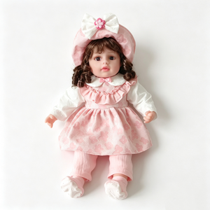 Customized musical reborn plush <b>doll</b>, vintage cottage rag <b>doll</b>, knit cardigan <b>doll</b>, singing <b>play</b> <b>doll</b>,kids collectible toy gift - Product Image 2
