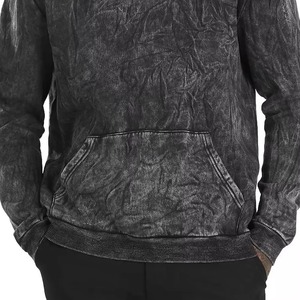 Sweat à capuche de haute qualité en coton mélangé, couleur unie, design vierge, ODM, OEM, surdimensionné et personnalisé pour hommes - Product Image 5