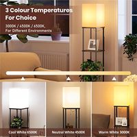 Lampe de sol trépied en bois tendance avec abat-jour, lampe de chevet pour chambre à coucher, salon, décoration, utilisation domestique portable
