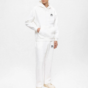 Ensemble de survêtement d'hiver blanc pour homme GYM Active, pantalon de jogging, couleur unie, manches longues, coupe décontractée, poids moyen, respirant - Product Image 3