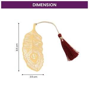 Handmade Golden Brass Boho <b>Bookmark</b> Floral Leaf Design Bulk Sale Book Lovers Gift Teachers Book Reader's Animal Theme <b>Bookmark</b> - Product Image 2