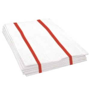 Papel absorbente Boardwalk de 1 capa, 12 pulgadas X 21 Pulgadas Toallitas antimicrobianas de tela no tejida para servicio de alimentos, rojas/blancas (150/caja) - Product Image 2