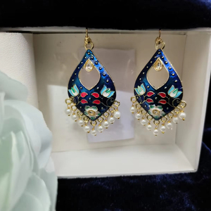 Traditional Ethnic <b>Earrings</b> Jewellery Party Favor Kundan Chandbali Pearl Hoop <b>Jhumka</b> Indian Pakistani Bridal <b>Earring</b> Bollywood - Product Image 1