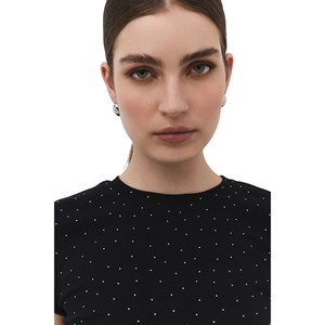 เสื้อยืดผู้หญิง 100% ผ้าฝ้าย นุ่ม ระบายอากาศดี สไตล์ลำลอง สปอร์ต Y2K ทรงปกติ คอกลม แขนยาว - Product Image 2