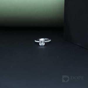 Moissanite Solitaire Lab creó un anillo de compromiso certificado IGI para acero inoxidable con diseño exclusivo para cada ocasión - Product Image 2