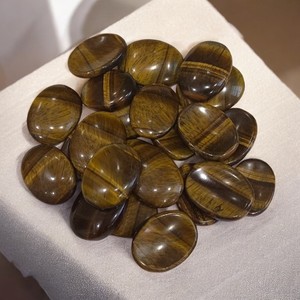 Best Selling Wholesale Tiger Eye Worry Stone Hand Carved Business <b>Gift</b> Feng Shui India Polished Crystal for <b>Positive</b> Energy - Product Image 6
