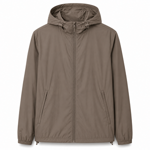 Veste coupe-vent à capuche pour homme personnalisée, polyester léger, résistant à l'eau, voyage en plein air, décontractée, OEM ODM, étiquette privée, vente en gros - Product Image 1