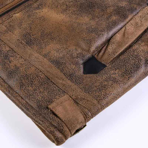 Chaqueta de Motociclista de Cuero Genuino de Oveja para Hombre, con Forro de Piel, Tejido a Crochet, Transpirable, con Capucha, Personalizable, para Invierno - Product Image 5