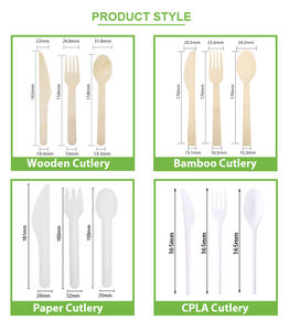 Juego de Cubiertos de Almidón de Maíz a <span class=keywords><strong>Precio</strong></span> de Fábrica, Tenedor, Cuchara y Cuchillo de Almidón de Maíz para Fiestas - Product Image 3