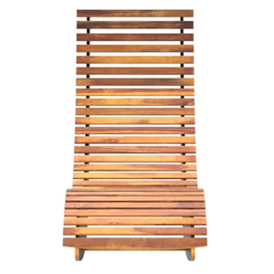Chaise longue ergonomique en bois avec design à lamelles incurvées, parfaite pour la détente en intérieur ou en extérieur - Product Image 3