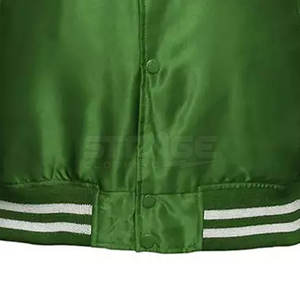 Veste universitaire en satin de haute qualité pour hommes adultes, col montant, devant léger, doublure matelassée écologique, veste d'hiver pour hommes - Product Image 4