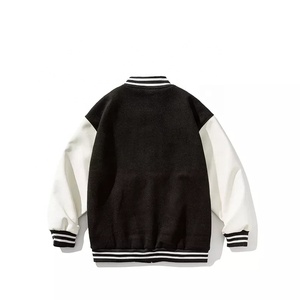 Veste varisty 100% laine de qualité supérieure broderie personnalisée logo manches en cuir veste de baseball universitaire letterman pour hommes manteaux - Product Image 4