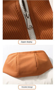 Veste d'hiver épaisse en toile à capuche unisexe, confortable et tendance, vente chaude, vêtements d'extérieur décontractés pour adolescents, vêtements de rue chauds et rembourrés, logo sur le devant - Product Image 4