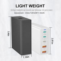 Station de charge rapide HNT OEM PD 140W GaN 5 en 1 à 5 ports avec adaptateur de charge intelligent pour ordinateur portable de bureau et écouteurs