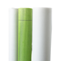 Jaring Fiberglass E-Glass Anti-retak Bebas Alkali dari Cina, Ukuran 5x5mm, Gulungan dengan Pemotongan Khusus untuk Atap dan Penutup Dinding