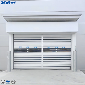 Porte roulante industrielle en alliage d'aluminium au design moderne, coupe-vent, ouverture rapide, adaptée au <span class=keywords><strong>garage</strong></span> et à la boutique - Product Image 4