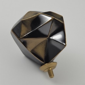 Premium <b>Black</b> Finished Uneven Shape Aluminum <b>Door</b> <b>Knob</b> Handcrafted Detailing European Design for Hotel Apartment Decorative - Product Image 3