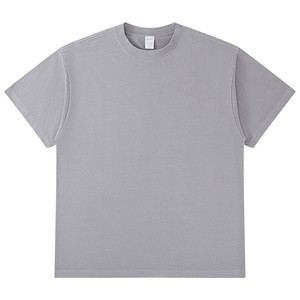 Ácido lavado gota hombro peso pesado esencial en blanco manga corta algodón Streetwear Boxy camiseta de gran tamaño para hombres DDP envío - Product Image 3