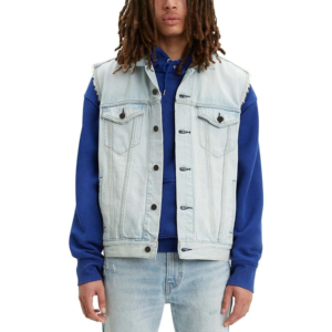 เสื้อกั๊กสำหรับนักขี่มอเตอร์ไซค์ผ้าเดนิมพรีเมี่ยมสไตล์คลาสสิกตะวันตกและสไตล์คลับ - Product Image 1