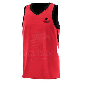 เสื้อบาสเก็ตบอลแบบไม่มีแขน น้ำหนักเบา ระบายอากาศได้ดี ไซส์ใหญ่ ผลิตจำนวนมาก บริการ OEM ผ้าโพลีเอสเตอร์ตาข่าย ปรับแต่งได้ - Product Image 1