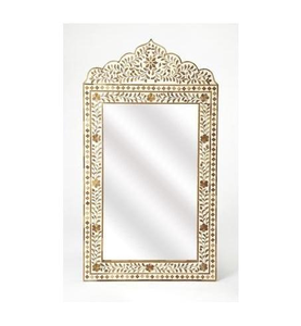 Espejo de pared redondo decorativo para el hogar con diseño de incrustaciones de hueso indio moderno con nuevo estilo - Product Image 3