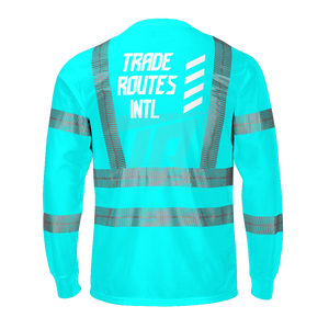 Ensemble de vêtements de sécurité réfléchissants en polyester durable Chemise boutonnée à bavette imperméable et respirante pour les travailleurs de terrain - Product Image 3